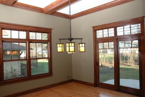 Pictures of craftsman interior trim? Craftsman Interior Trim, Craftsman Style Interior, Craftsman Window Trim, Craftsman Interiors, Dark Wood Trim, Diy Counter, Interior Window Trim, Craftsman Interior, Craftsman Style Home