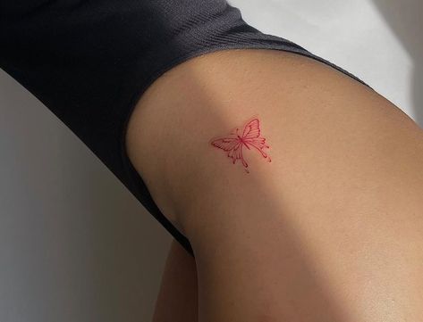 Tato Minimal, Tato Jari, Pink Tattoo, Small Pretty Tattoos, Petite Tattoos, Парные Тату, Red Ink Tattoos, Red Tattoos, Classy Tattoos