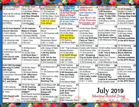 Assisted Living Activities Calendar, Assisted Living Activities, Senior Center Activities, Memory Care Activities, Calendar Inspiration, Senior Assisted Living, Senior Living Activities, Activity Calendar, Nursing Home Activities