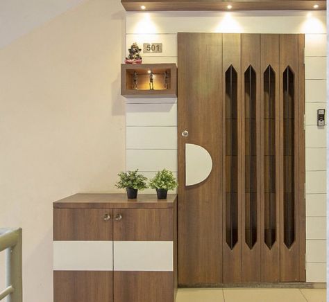 Safety Door Design Simple, Simple Safety Door Designs, Door Styles Entrance, Sefty Door Design Modern, Pintu Ganda, Jali Door, New Door Design, Pooja Door, Staircase Interior Design