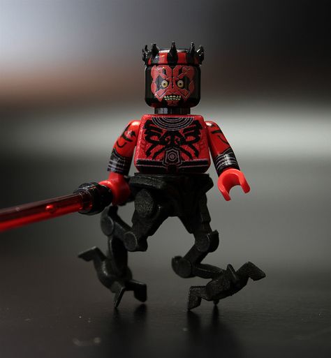 TCF Darth Maul by Xero_Fett | Custom LEGO Minifig by TheCloneFactory Lego Darth Maul, Clone Wars Darth Maul, Star Wars Commando, Lego Film, Lego Clones, Star Wars Minifigures, Lego Knights, Step On A Lego, Lego Starwars