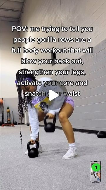 Squat University on Instagram: "Here’s what a gorilla row does and does not do. This is an excellent exercise row variation - so let’s dive in.  . Shout out @laylamatilda for the opening stitched video along with videos from @everygotdamndre, @emily_mcelligott, @muscleandmotion." Gorilla Squat Exercise, Gorilla Exercise, Gorilla Rolls Workout, Gorilla Squats, Gorilla Rows Kettlebell, Dorsal Rolls Workout, Gorilla Rows Dumbbell, Gorilla Rows, Plank Row