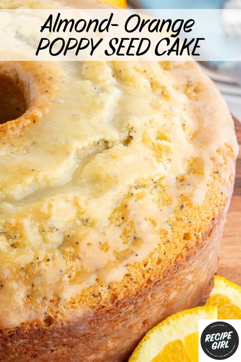 Orange Almond Poppy Seed Cake Recipe, Orange Almond Poppy Seed Cake, Orange Almond Poppyseed Cake, Poppyseed Torte, Poppy Seed Dessert, Almond Poppy Seed Cake, Orange Poppy Seed Cake, Poppy Seed Recipes, Seed Cake Recipe