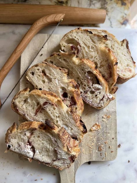 Strawberries 'n Cream Sourdough Loaf - Acts Of Sourdough Sourdough Cream Cheese, Bunny Sourdough, Sourdough Strawberry Cake, Strawberry Cream Cheese Sourdough Bread, Strawberry Cheesecake Sourdough Bread, Chocolate Strawberry Sourdough Bread, Strawberry White Chocolate Sourdough, Homemade Sourdough Bread Recipes, Strawberry Nutella