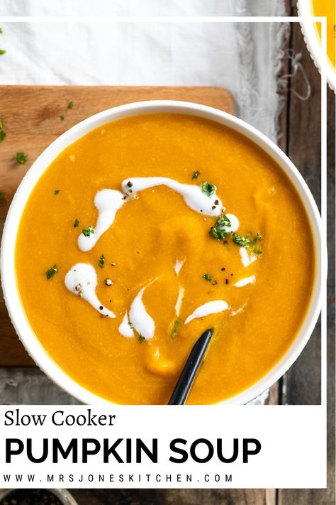 Slow Cooker Pumpkin Soup Crockpot Pumpkin Soup Recipes, Crock Pot Pumpkin Soup, Pumpkin Soup Slow Cooker, Crockpot Pumpkin Soup, Pumkin Soup, Pumpkin Lentil Soup, Slow Cooker Pumpkin Soup, Pumpkin Soup Easy, Pro Metabolic