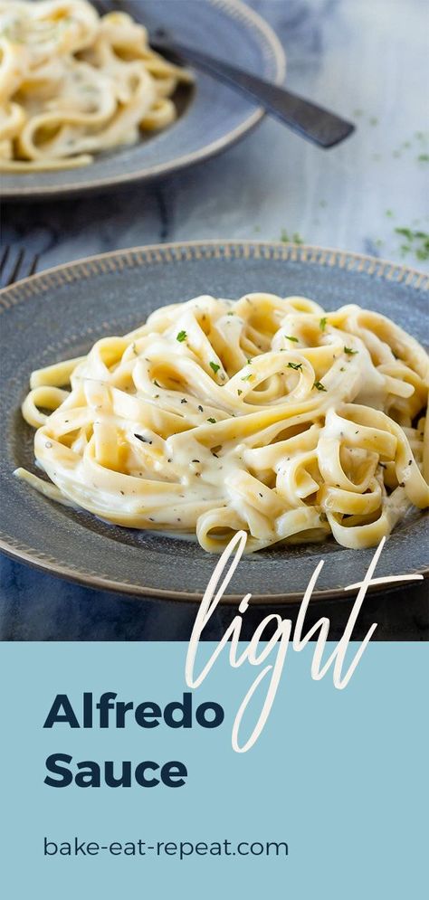 Cheap Alfredo Sauce, Quick Alfredo Sauce Without Heavy Cream, Lighter Alfredo Sauce Recipe, Premade Alfredo Sauce Recipes, No Heavy Cream Alfredo Sauce, Pasta With Light Cream Sauce, Light Chicken Alfredo Recipe, No Cream Alfredo Sauce, Lite Alfredo Sauce Recipe