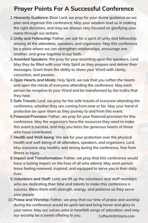 Prayer Points For Church, Prayer Points For Spiritual Growth, Opening Prayer For Church Service, Prayer For Success, Sample Prayer, Teacher Prayer, Closing Prayer, Warfare Prayers, Prayer Points