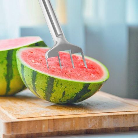 Watermelon Cutter Slicer tool Watermelon Fork slicer cutter Popsicle cutter rustproof stainless Watermelon Knife, Watermelon Slicer, Melon Baller, Watermelon Carving, Food Fast, Cut Watermelon, Kitchen Tool Set, Watermelon Fruit, Kitchen Cooking Utensils