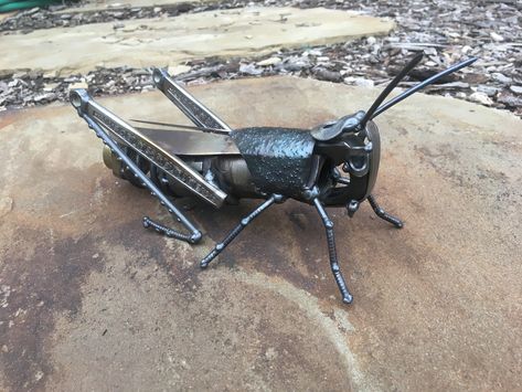 Metal Grasshopper, Metal Art Projects, 3d Art, Metal Art, Metal Working, Insects, Art Projects, Brass, Art