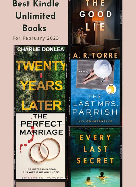 Looking for the best Kindle Unlimited Books of February 2023? Here are my top 5 thriller/mystery recommendations. Kindle Best Books, Best Books On Kindle Unlimited 2023, 2023 Mystery Books, Stuff Your Kindle Day 2023, Best Kindle Unlimited Books 2022, Books To Read Kindle Unlimited, Psychological Thriller Books Kindle Unlimited, Top Mystery Books To Read, Best Seller Books 2023