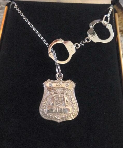 Custom Police Wife necklace curtesy of Jewelry Creations by Shirlie Witt. Steve And Bucky Friendship Necklaces, Bucky Barnes Necklace, Soldier Necklace, Police Necklace, Police Jewelry, Wife Necklace, Police Life, Police Gifts, Police Wife