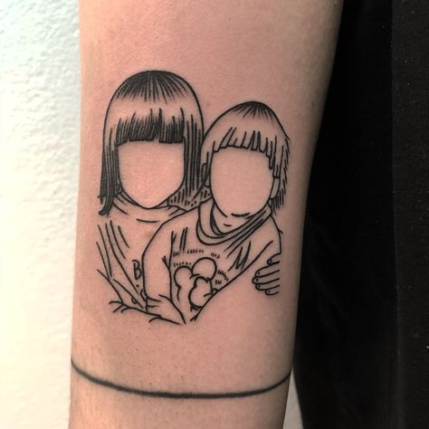 Faceless portrait of bea and her sister! Faceless Tattoo Portraits, Faceless Portrait Tattoo, Faceless Tattoo, Faceless Portrait, Sister Tattoos, Skull Tattoo, Portrait Tattoo, Tattoo Ideas, I Hope