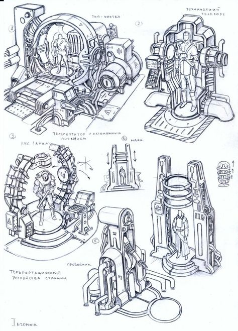 env obj 82 by TugoDoomER.deviantart.com on @DeviantArt                                                                                                                                                     More Scanner Concept Art, Low Poly Concept Art, Sci Fi Sketch, Star Wars Robots, Portal Design, Sci Fi Props, Arte Robot, Futuristic Art, Robots Concept