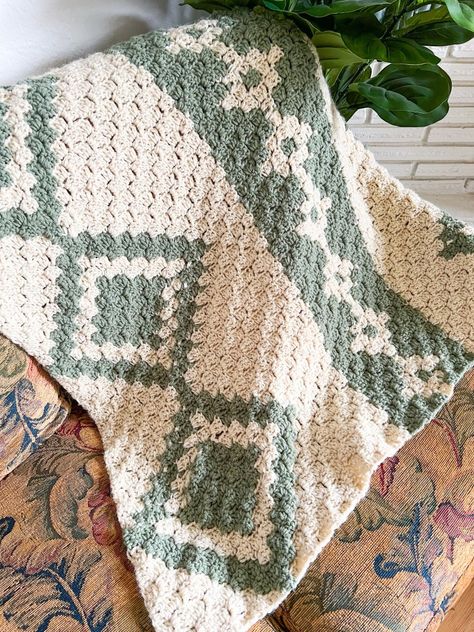 Diamond Reflection C2C Blanket: Free Crochet Blanket Pattern | E'Claire Makery C2c Crochet Pattern Free Blanket, C2c Granny Square Blanket, Corner To Corner Crochet Pattern Free, Diamond Reflection, Crochet Vibes, Corner To Corner Crochet Blanket, Crochet Diamond, C2c Patterns, Corner To Corner Crochet Pattern