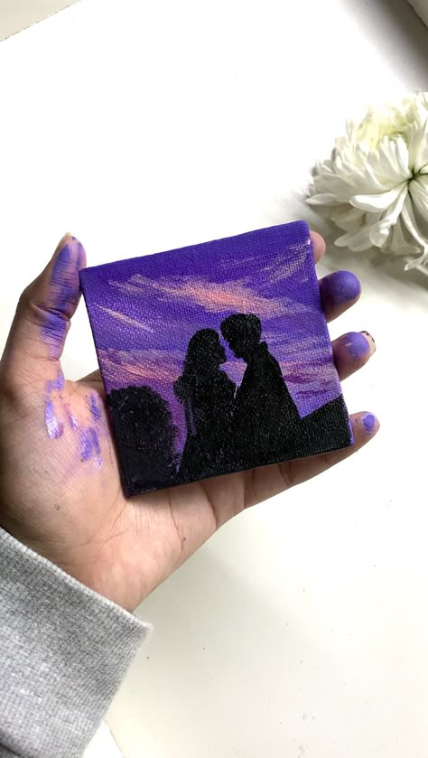 Simple Mini Canvas Paintings Love, Mini Canvas Love Paintings, Cute Mini Canvas Paintings For Boyfriend, Mini Canvas Art Love, Aesthetic Love Paintings, Simple Love Painting, Love Painting Easy, Small Canvas Paintings For Boyfriend, Cute Paintings On Canvas For Boyfriend