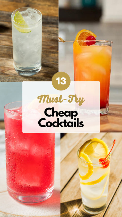 Cheap Cocktails Single Liquor Mixed Drinks, Drinks To Try At A Bar, Easy Drink To Order At Bar, Easy To Drink Cocktails, Easy At Home Drinks Alcohol, Easy Cocktails To Order At A Bar, Easy Tasty Cocktails, Easy Diy Cocktails, Mixed Drinks To Order At A Bar