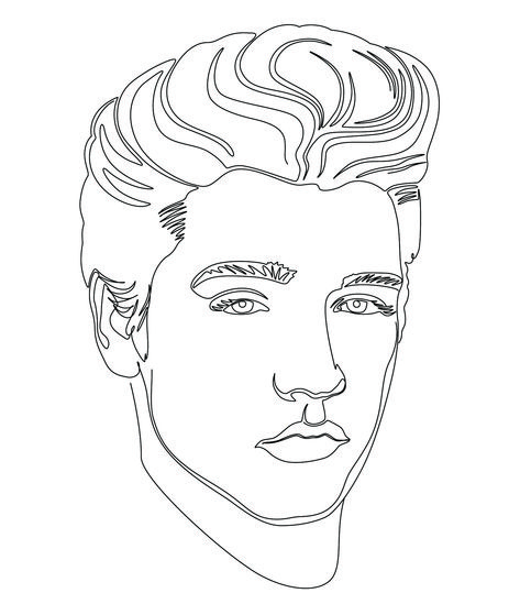 Easy Elvis Drawing, Elvis Line Art, Elvis Presley Drawing Easy, Elvis Presley Tattoo, Hollywood Drawing, Elvis Presley Drawing, Elvis Drawing, Elvis Silhouette, Elvis Hair