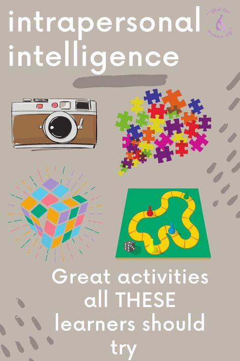 We offer an amazing list of activities to help intrapersonal learners develop their intelligence type. Read our article to find out who are intrapersonal learners, and discover all 8 types of the multiple intelligences theory. #whatdoesmammasay #multipleintelligences #intrapersonalintelligence Intrapersonal Intelligence, Multiple Intelligence Theory, Multiple Intelligences, Name Activities, List Of Activities, Teaching Inspiration, Development Activities, Teaching Activities, Toddler Learning Activities