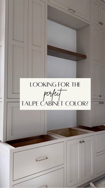 Bromley Taupe Paint, Marquis Cabinets Classic Taupe, Nimbus Cabinets Benjamin Moore, Benjamin Moore Taupe Cabinets, Collingwood Cabinets Benjamin Moore, Taupe Cabinet Paint Colors, Sw Tony Taupe Cabinets, Bm Collingwood Cabinets, Collingwood Kitchen Cabinets