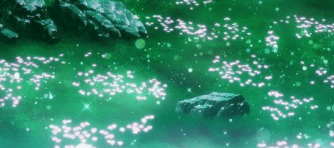 Ancient Magus Bride Scenery, Green Pfp Gif, Green Aesthetic Gif, Gif Banners, Discord Gif, Gif Background, Magus Bride, Aesthetic Gifs, Green Moon