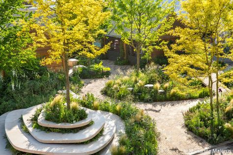 Chelsea Flower Show 2018 - RHS Feel Good Garden - Matt Keightley & Rosebank Park Ideas Design, Healing Garden Design, Wellness Garden, Urban Landscape Design, Healing Garden, Landscape Elements, Landscape Architecture Design, Garden Images, Garden Architecture