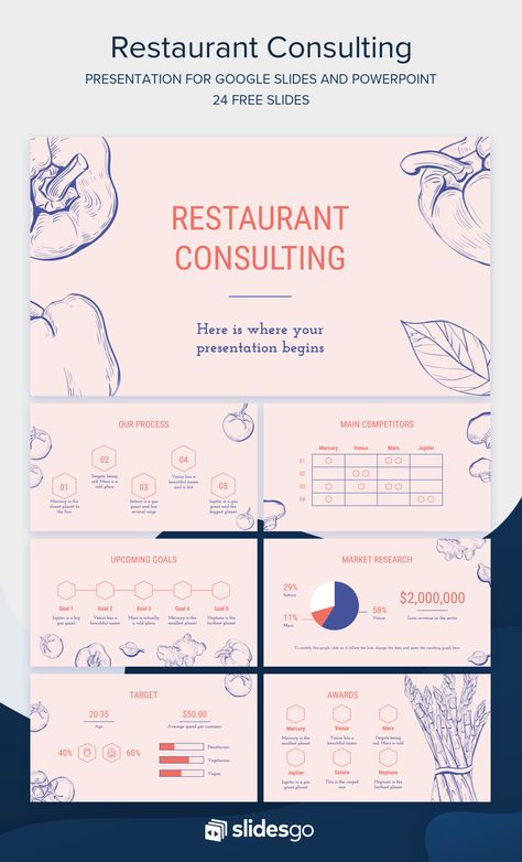 Find new clients who may need your consulting services for restaurants by customizing our free Google Slides theme and PowerPoint template Menu Engineering, Restaurant Consulting, Google Slides Theme, Staff Training, New Clients, Consulting Services, Google Slides Themes, Template Google, Slide Design