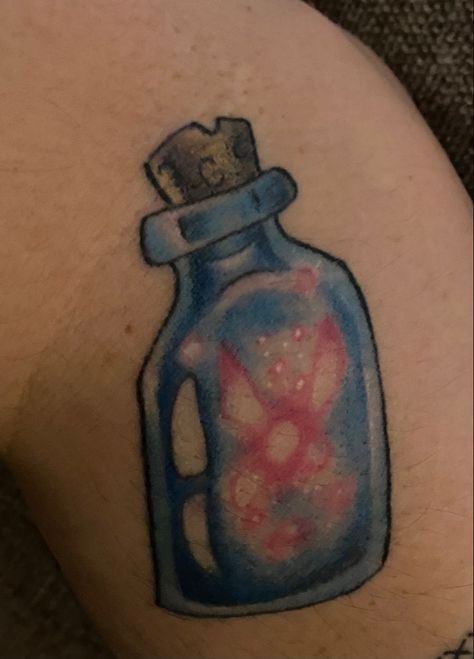 Fairy in a bottle from The legend of Zelda In A Bottle Tattoo, Zelda Fairy, Fairy In A Bottle, Bottle Tattoo, Tattoos Inspiration, Underboob Tattoo, Tattoo Sleeve, The Legend Of Zelda, Inspirational Tattoos