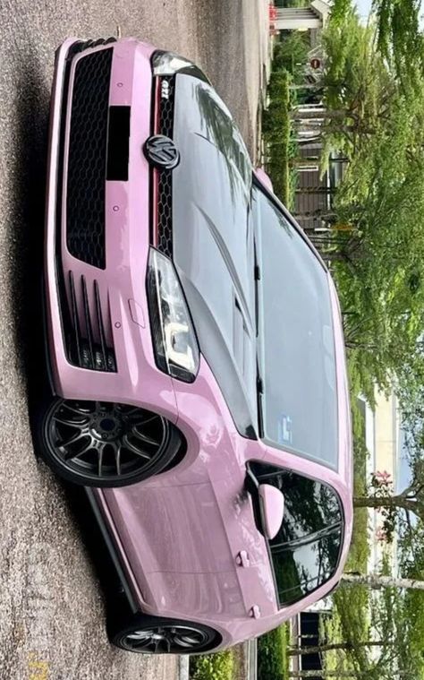 Pink Cars, Golf Car, Hair Stylies, White Car, Wallpaper Gallery, Car Ideas, Pink Car, Fancy Cars, Car Personalization