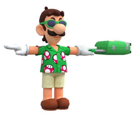 Mobile - Mario Kart Tour - Luigi (Vacation) - The Models Resource Luigi Mario Kart, Super Mario Brothers, Mario Brothers, Mario And Luigi, Mario Kart, Mario Bros, Super Mario, Video Game, 3d Printing