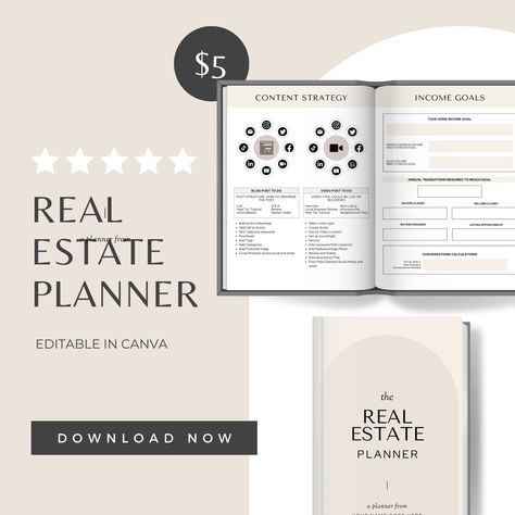 Excited to share the latest addition to my #etsy shop: 2023 Real Estate Planner | Real Estate Marketing | Planner for Realtors New Real Estate Agents | Realtor Guide Editable Canva | template https://etsy.me/41pir46 #realestateplanner #realestateagent #realtorplanner # 2023 Real Estate, Real Estate Planner, Vision Statement, Marketing Planner, Finance Tracker, Home Planner, Expense Tracker, Focus On Your Goals, Real Estate Business