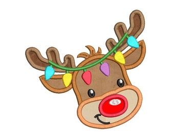 Reindeer Embroidery, Machine Embroidery Designs Baby, Reindeer Applique, Christmas Applique Designs, Applique Christmas, Baby Birth Stats, Christmas Applique, Applique Patterns, Christmas Designs