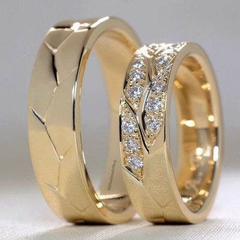 Wedding Rings Sets His And Hers, خواتم خطوبة, Matching Ring Set, Black Diamond Wedding Rings, Couple Ring Design, Cheap Wedding Rings, Engagement Rings Couple, Black Wedding Rings, Couple Wedding Rings