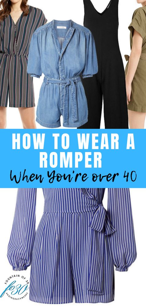 How to wear a romper when you're over 40   #style #fashion #ovr40 #over40style #experttips #fashiontips #fountainof30 Over 40 Style, Romper Summer, 40 Fashion Women, Summer Outfits Women Over 40, Fashion For Women Over 40, Over 50 Womens Fashion, Romper Outfit, Plus Size Fashion For Women, Fashion Tips For Women