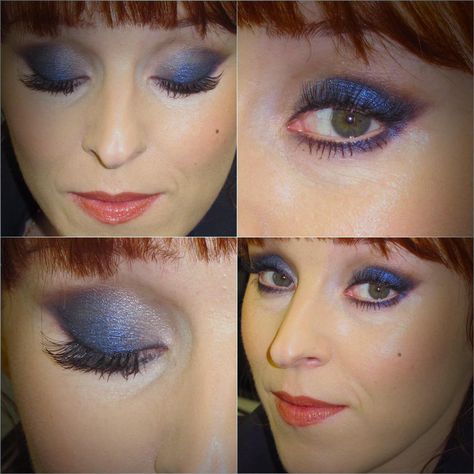 “Rowena in Blue. @RuthieConnell #Supernatural #maccosmetics #Armani #Tarte #eyes #makeupartist ✨” Supernatural Costume, Supernatural Rowena, Rowena Supernatural, Supernatural Birthday, Rowena Macleod, Supernatural Cosplay, Ruth Connell, Fake Bangs, Hollywood Makeup