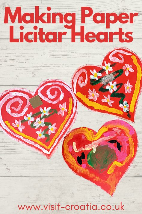 Licitar Heart, Croatia Christmas, Croatian Christmas, Clown Crafts, Cultural Food, Animal Activities For Kids, International Craft, February Crafts, Travel Crafts