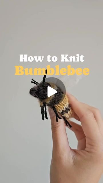 Mou Mou friends on Instagram: "Check out this free beginner-friendly knitting pattern for a Bumblebee toy! Knit stripes in the round to create this adorable bee. Visit my website now to get started. 🐝

#bumblebee #knittingproject #knitter #knittingpattern #knittinglove #knitting #knittoy #handknit #stuffedanimals #moumoufriends" Knitted Bee Pattern Free, Bee Knitting Pattern Free, Knitted Bumble Bee Free Pattern, Beehive Knitting Free Pattern, Knitted Bee, Tiny Bee Crochet Pattern, Bumblebee Toys, Knit Stripes, Bee Free