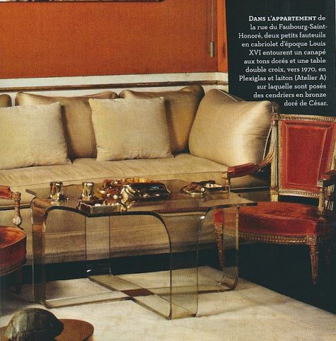 The Peak of Chic®: Revisiting Henri Samuel Modern Glam Apartment, Square Sofa, Southern Design, Nina Campbell, Armless Sofa, English Design, Paris Apartments, French Interior, The Peak