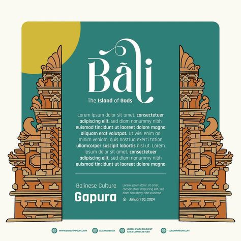 Indian Branding, Idea For Poster, Bali Pattern, Balinese Design, Culture Illustration, Batik Bali, Poster Design Illustration, Indonesian Culture, Food Logo