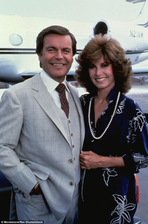 Jet-setting lifestyle: At its peak, 17.1M viewers tuned in to watch five seasons of the original series starring Robert Wagner (R) and Stefanie Powers as the crime-solving Harts Jill St John, Hart To Hart, Stefanie Powers, Stephanie Powers, Robert Wagner, Classic Television, Old Shows, Old Tv Shows, Vintage Tv