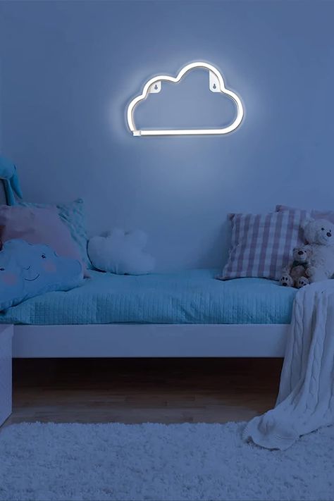 Cloud Neon Signs, LED Cloud Neon Light for Wall Decor, Battery or USB Powered Cloud Sign Shaped Decoration Wall Lights for Bedroom Aesthetic Teen Girl Kid Room Christmas Birthday Wedding Party White Aesthetic Teen Girl, Wall Lights For Bedroom, Lights For Bedroom, Girl Kid, Kid Room, Decoration Wall, Neon Lights, Bedroom Aesthetic, Neon Lighting