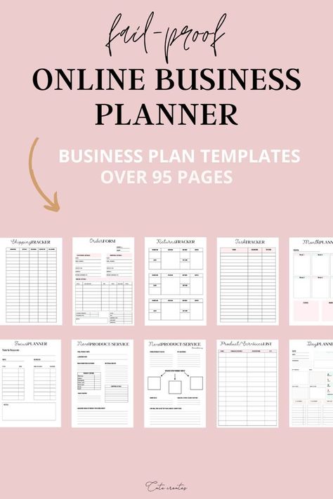 Online Business Planner, Small Business Plann Business Planner Printables, Online Business Planner, Planner Small Business, Boss Moves, Planner Writing, Instagram Planner, Business Setup, Online Business Tools, Spice Shop