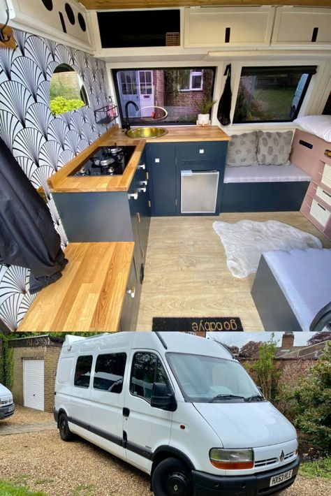 Renault Master Campervan, Renault Master Camper Conversion, Renault Master Camper, Van Layout, Caravan Living, Campervan Ideas, Camper Travel, Van Camper, Camper Storage