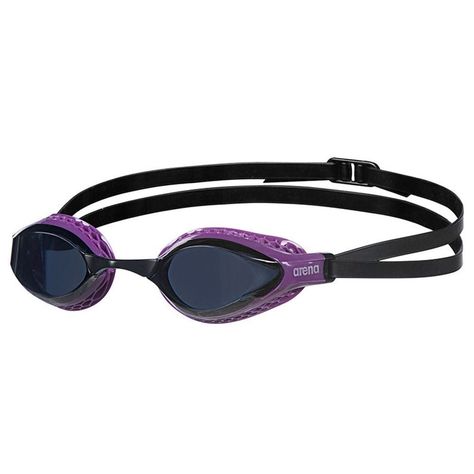 Arena Air Speed Dark Smoke Lens/ Purple Swimming Goggles, Black - Racing Goggles Arena Swimwear, Swimming Accessories, Custom Swimwear, Competition Swimwear, Custom Water Bottles, Seal Design, Swim Caps, Swimming Diving, The Arena