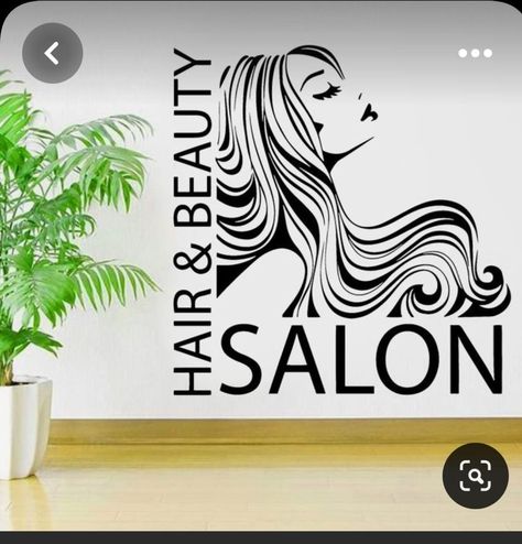 Hair Stickers Beauty, Barbershop Sticker, Hair Salon Wallpaper, Beauty Salon Wallpaper, Beauty Saloon Logo, Beauty Salon Wall Art, Hair Salon Art, Salon Wallpaper, Salon Decals