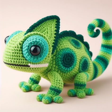 Amigurumi Zoo Animals Free Crochet, Chameleon Crochet Pattern Free, Crochet Chameleon Pattern Free, Crochet Parrot Free Pattern, Large Crochet Plushies Pattern Free, Dragon Crochet Pattern Free, Crochet Chameleon, Crochet Toys Free, Crochet Panda