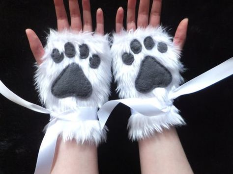 Husky Costume, Winter Costume, Paw Gloves, Fox Costume, Wolf Costume, Bear Cat, Bear Costume, Cat Paw Print, Kittens Playing