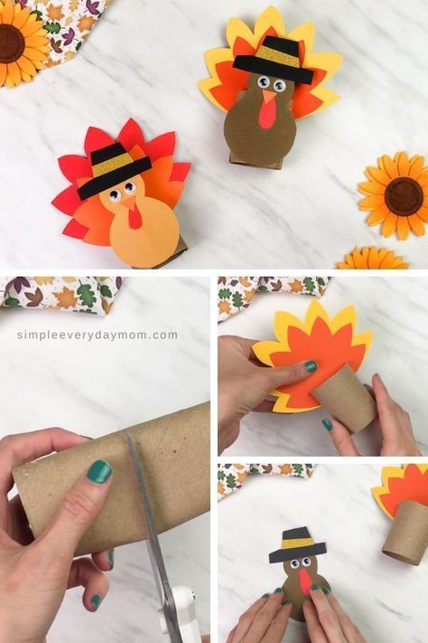 Toilet Paper Roll Turkey, Cute Toilet Paper, Cute Toilet, Turkey Crafts Kids, Thanksgiving Crafts For Toddlers, Recycled Crafts Kids, Thanksgiving Activities For Kids, Turkey Crafts, Turkey Craft