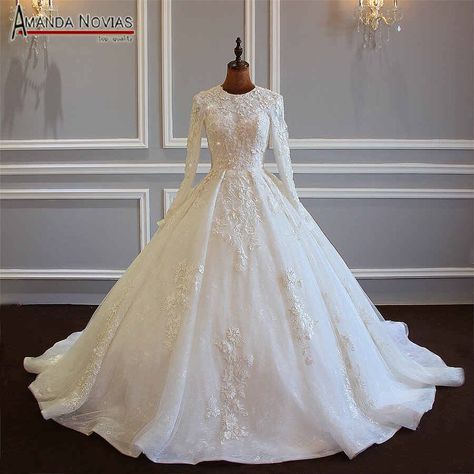 Long Sleeve Wedding Dress Simple, Wedding Dress Tulle Lace, Long Sleeve Ball Gown Wedding Dress, Wedding Dresses With Lace, Backless Lace Wedding Dress, Satin Wedding Dresses, Wedding Dresses Lace Ballgown, Luxury Wedding Dresses, Long Sleeve Ball Gowns