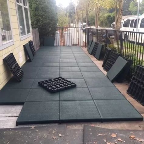 Playground Flooring Outdoor, Outdoor Rubber Tiles, Outdoor Rubber Flooring, Rubber Tiles Playground, Interlocking Patio Tiles, Rubber Floor Tiles, Playground Flooring, Outdoor Pavers, Deck Flooring