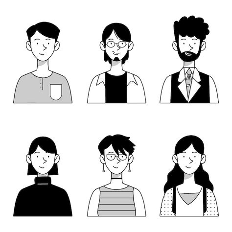 People Avatar, Drawn People, Doodle People, Vector Character Design, Simple Character, Sketches Of People, Portfolio Inspiration, 캐릭터 드로잉, Vector Character